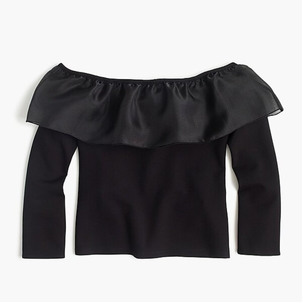 J.Crew Organza Ruffle Top, S